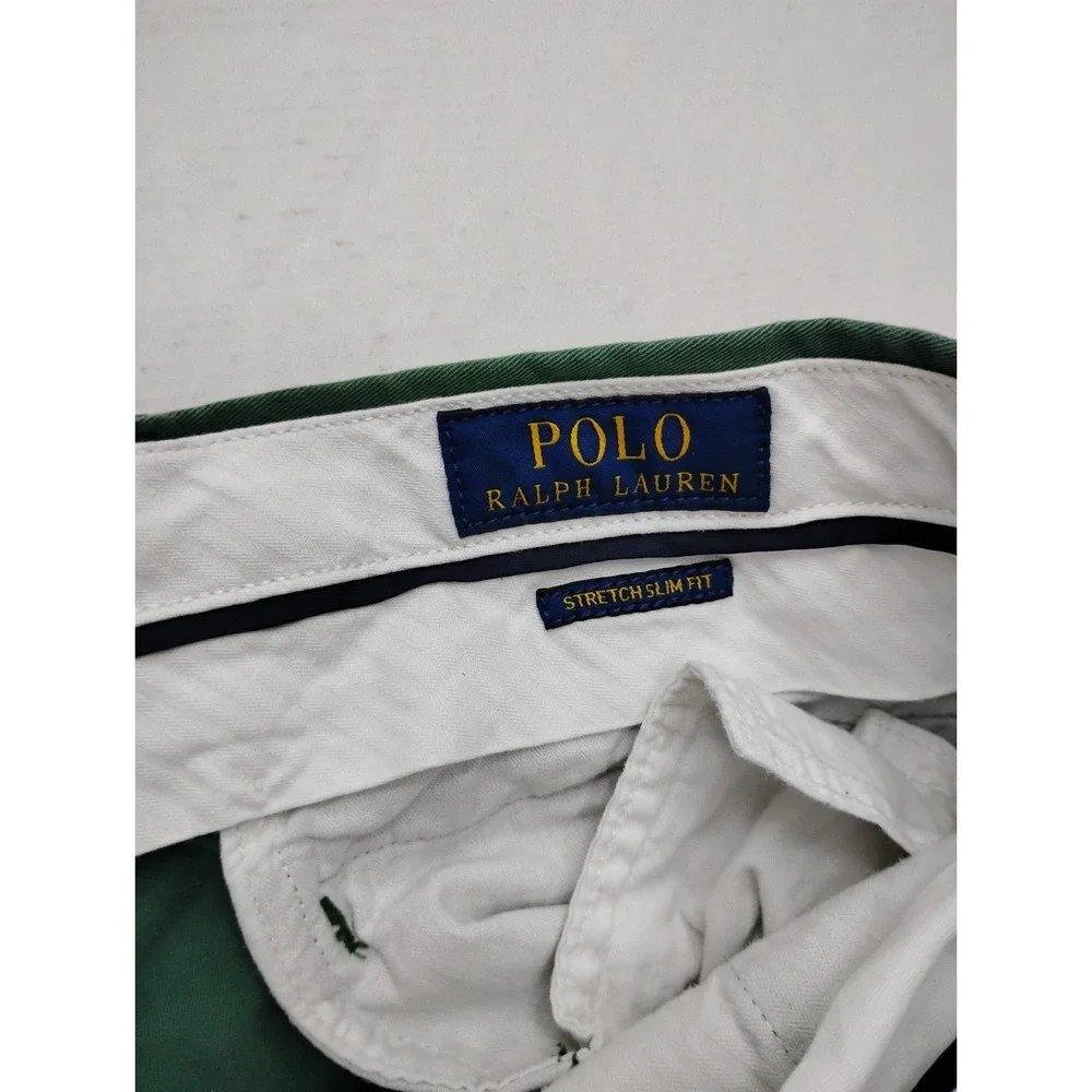 Polo Ralph Lauren Stretch Slim Fit Chino Pants Green Men's Size 30x30 fits